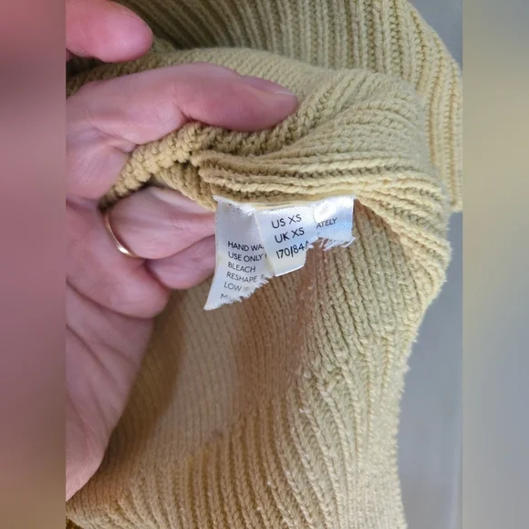 UPCYCLED!! Free People | 'Easy Street' Sweater In Limon w/  Embroidery, Size XS - Picture 7 of 11